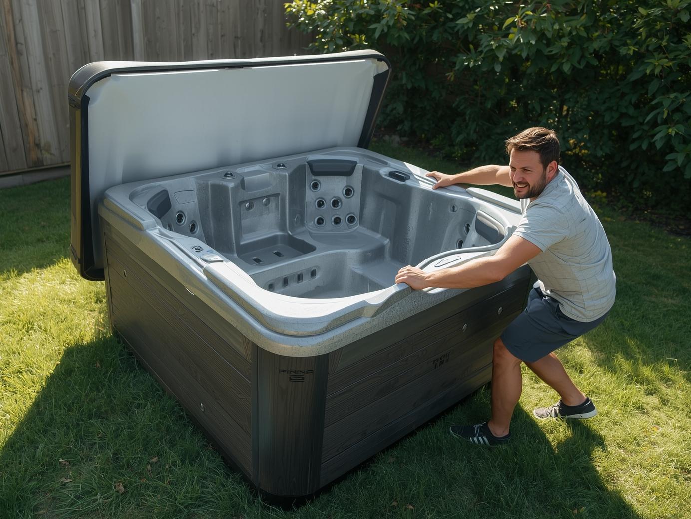 family moving boxes out of a van